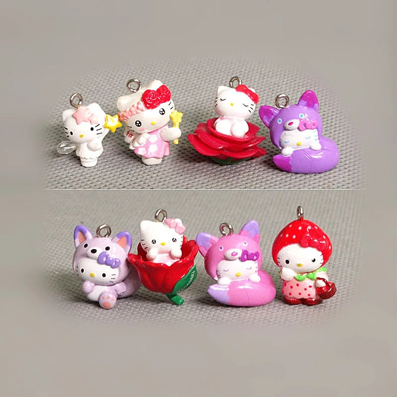 

8pcs/set Mini Hello Kitty Figure Sanrio Doll Toys Anime Action Figures Toy Hobbies Figurine 2cm Figurine Hellokitty Collectible