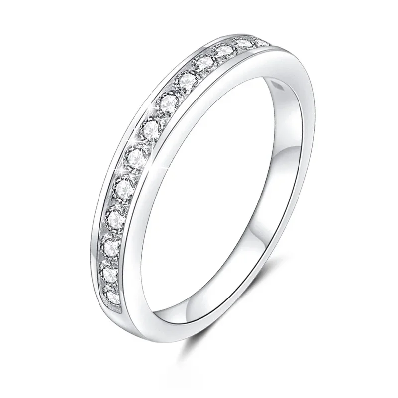 

Mosang Stone Ring Women's Volleyball Ring V-shaped Sterling Silver Diamond Wedding Diamond Ring Tail Ring Combination Overlay