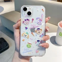 disney duffy family phone cases for iphone 13 12 11 pro max mini xr xs max 8 x 7 se 2020 transparent soft silicone