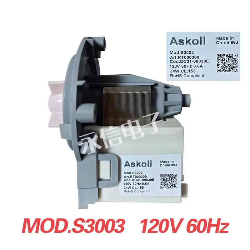 DC31-00030E mod s3003 AC120V 60 Гц 34 Вт для Samsung мотор дренажного насоса двигатели водяных