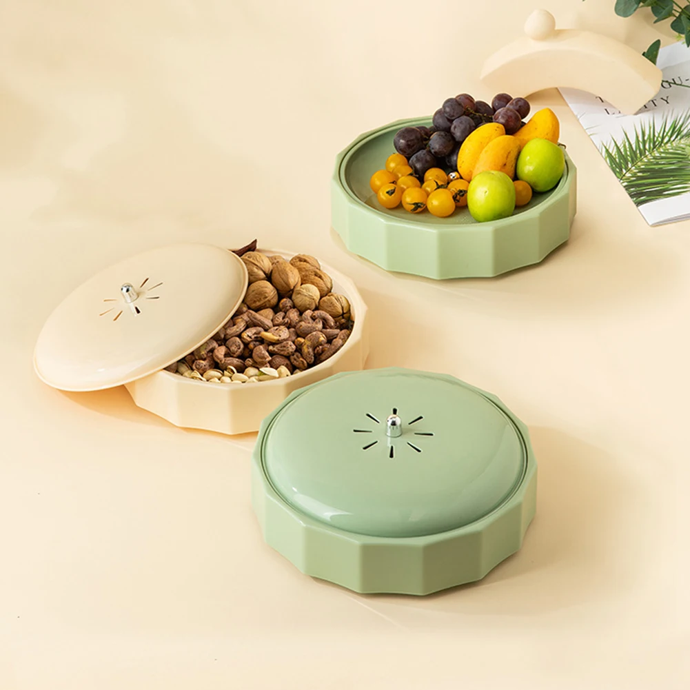 

Multipurpose Fruit Tray with Lid Mini Wet and Dry Drain Storage Box durable Snack Nut Box Household Snack Tray Candy Serving