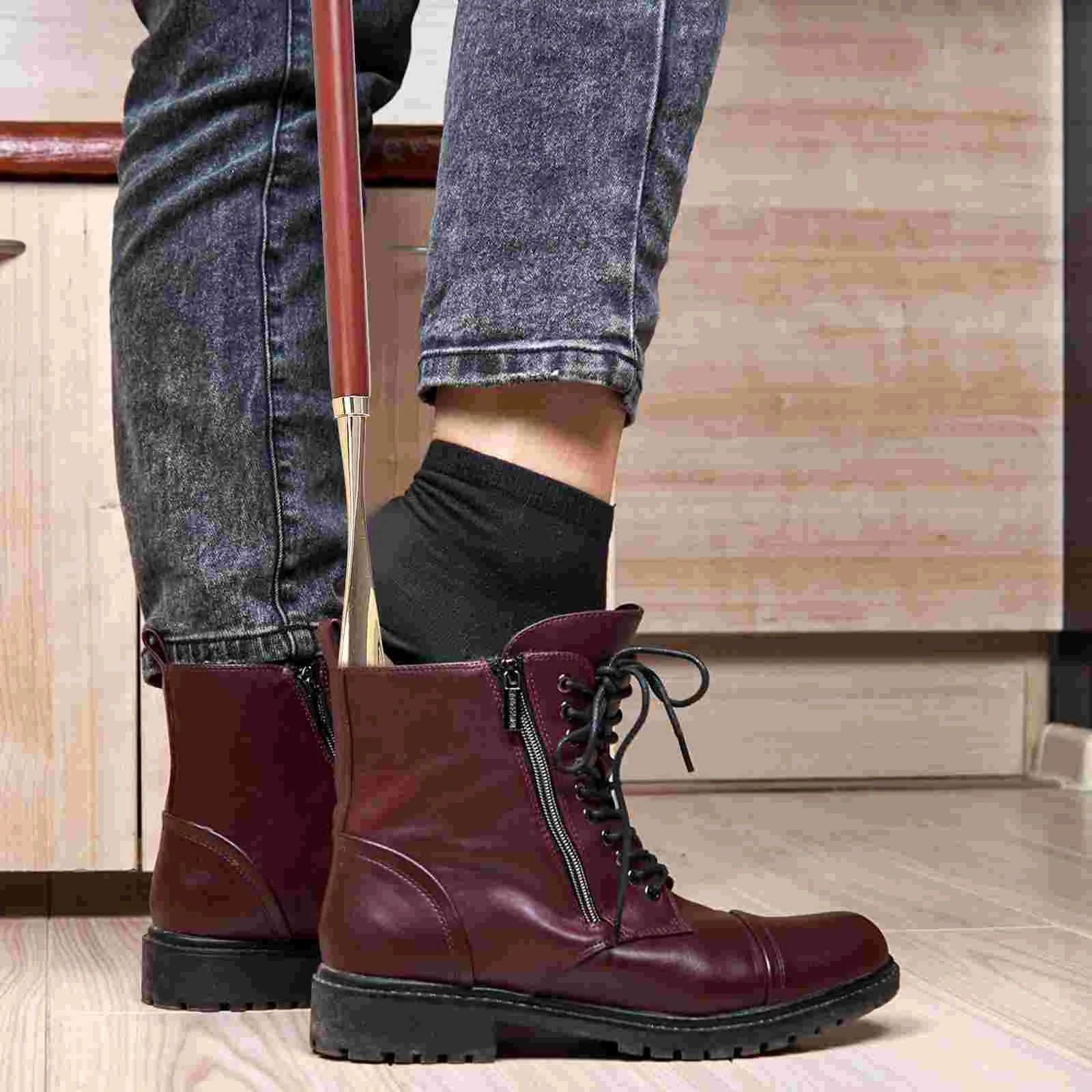 Рожок для обуви дома вспомогательный подъемник бытовая обувь инструмент ношения