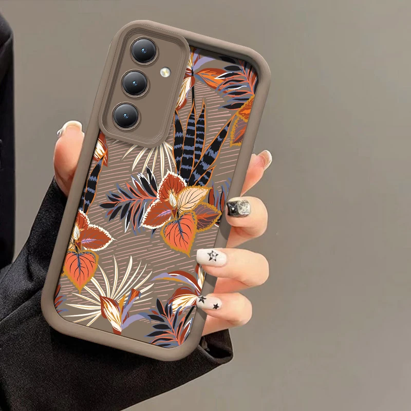 Flowers Silicone Case For Samsung Galaxy F04 F05 F12 F13 F15 F23 F41 F42 F54 Camera Lens Protection Shockproof Soft Phone Cover