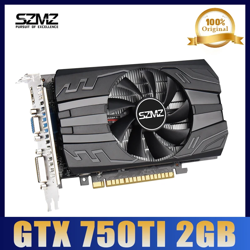 Оригинальная видеокарта SZMZ GTX 750Ti 2 Гб 750 бит GDDR5 графические карты для nVIDIA Geforce 960 Ti