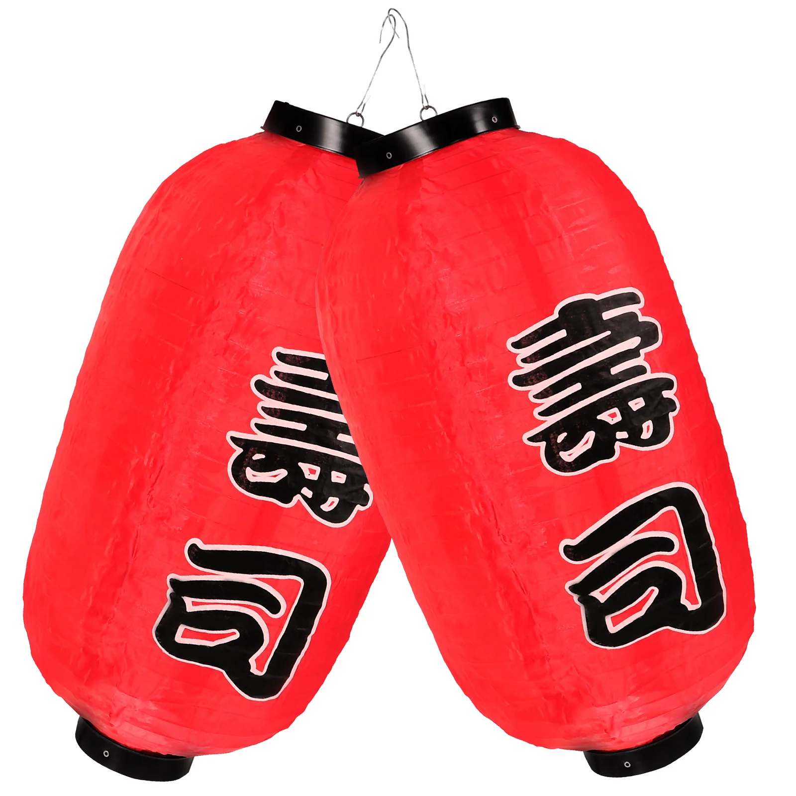 

2 pcs Traditional Japanese Style Lanterns Decorative Paper Lanterns Hanging Sushi Lanterns Folding Lanterns