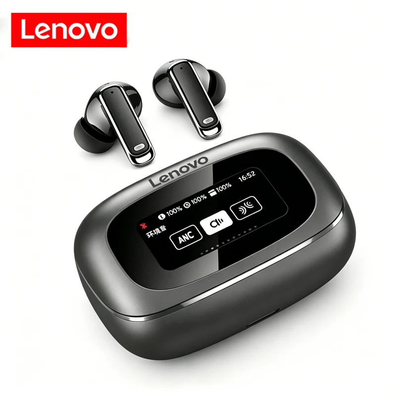 Фото Наушники Lenovo TOUR PRO6 Touch с многофункциональным сенсорным экраном, длительным временем автономной работы, беспроводные TWS, с активным шумоподавлением ANC, глубокими басами и технологией ENC. №1
