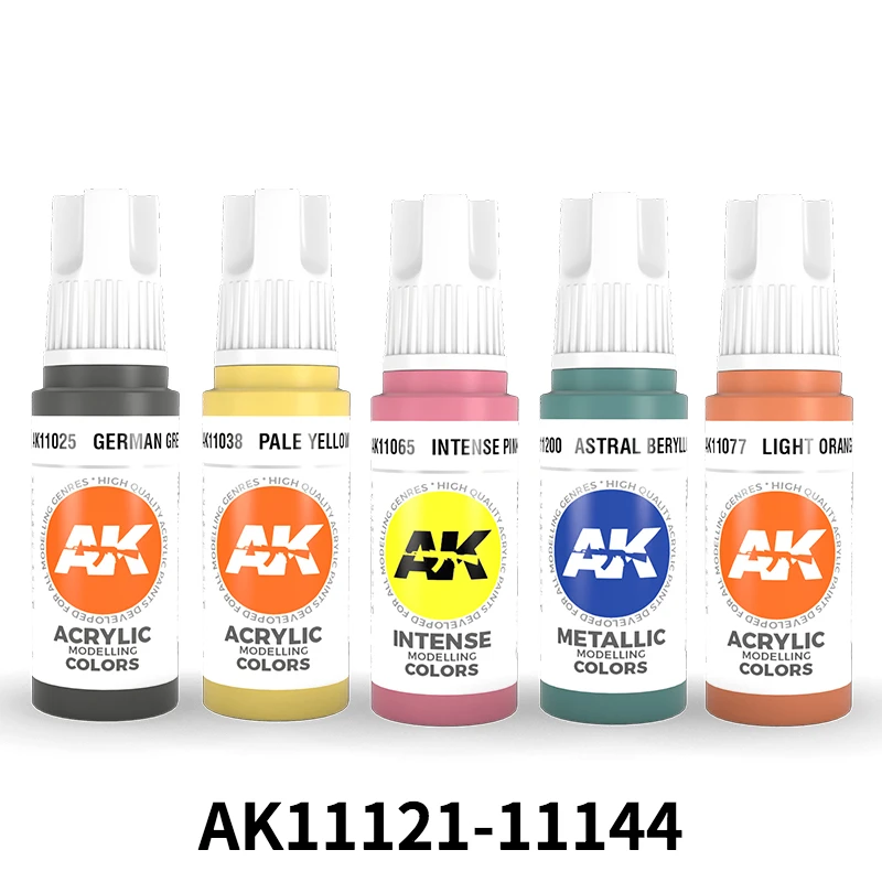 

АК Интерактивная краска 3-го поколения акриловая моделирующая краска цвета s 17 мл, AK11121-11144 (больше цветов в магазине)
