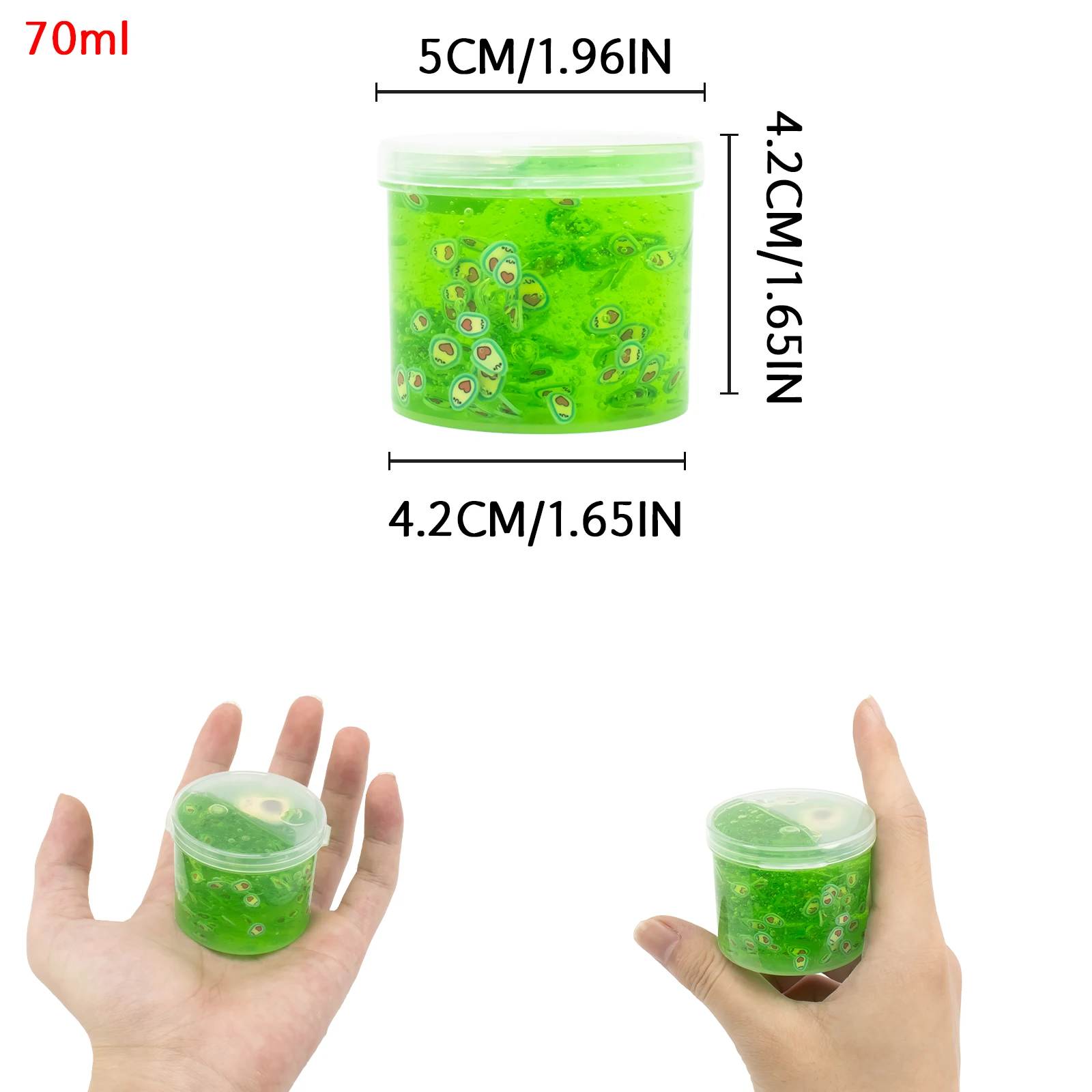 70 мл кристально прозрачная слизь с арбузом персиком авокадо ананасом