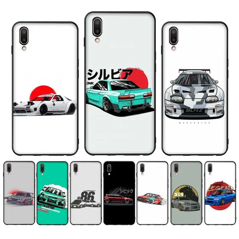 

Modified cars JDM Phone Case for Vivo Y91C Y11 17 19 17 67 81 Oppo A9 2020 Realme c3