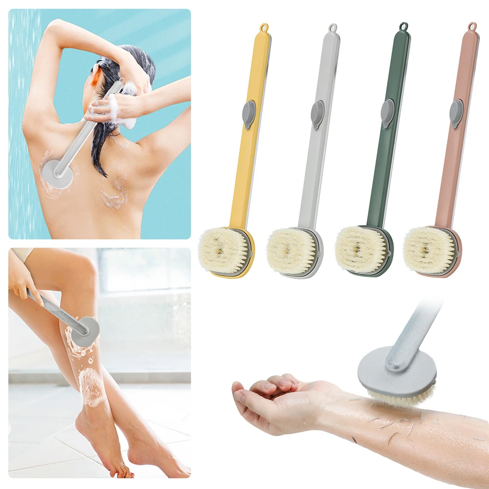 

Long Handle Exfoliating Bath Brush Scrubber Dirt Skin Body Back Massage Scrub Bathroom Shower SPA Cleansing Brushes Bath Accesso