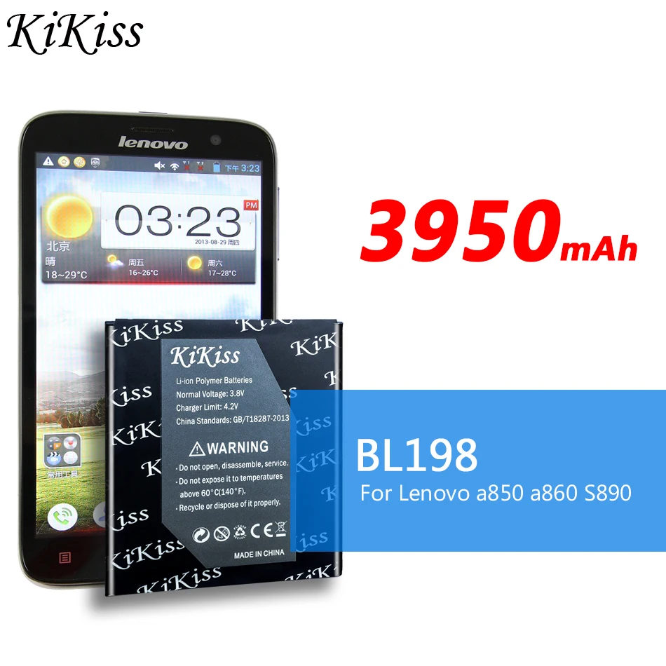 Аккумулятор BL 198 BL198 3950 мАч для lenovo A859 A860E S890 A850 A830 K860 K860I A678T S880I