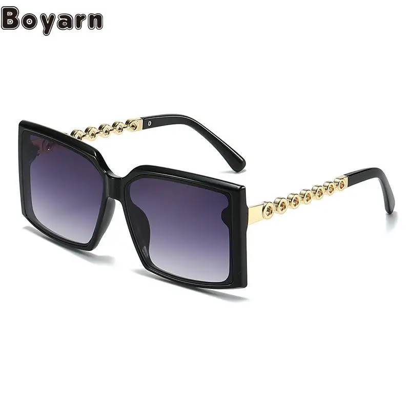 

Boyarn 2022 Summer New Box Sunglasses Cross Border Fashion Net Red Ins Chain Glasses Milan Catwalk Sunglasses