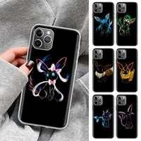 anime pokemons eeveelution phone case for apple iphone 11 13 12 pro xs max xr x 7 8 6 6s plus mini 5 5s se soft back shell cover