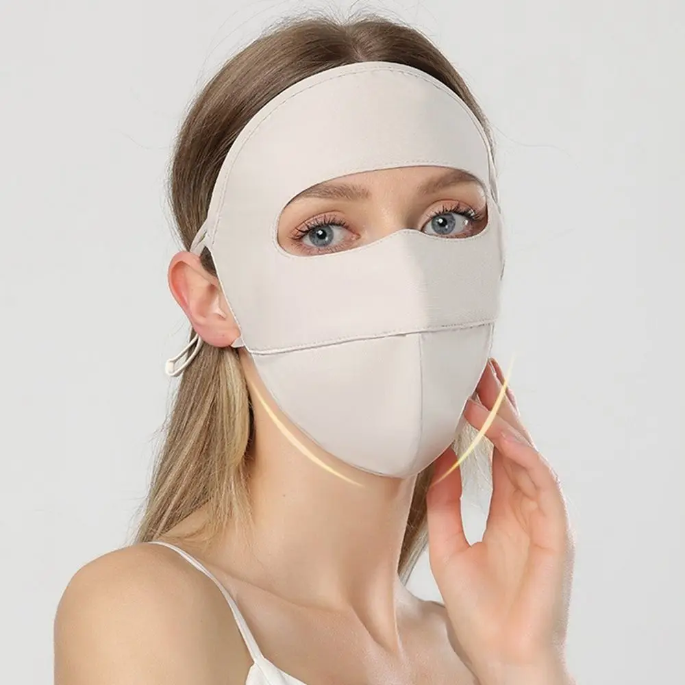 Дышащий солнцезащитный шарф для лица шелковая маска однотонное покрытие шарфы