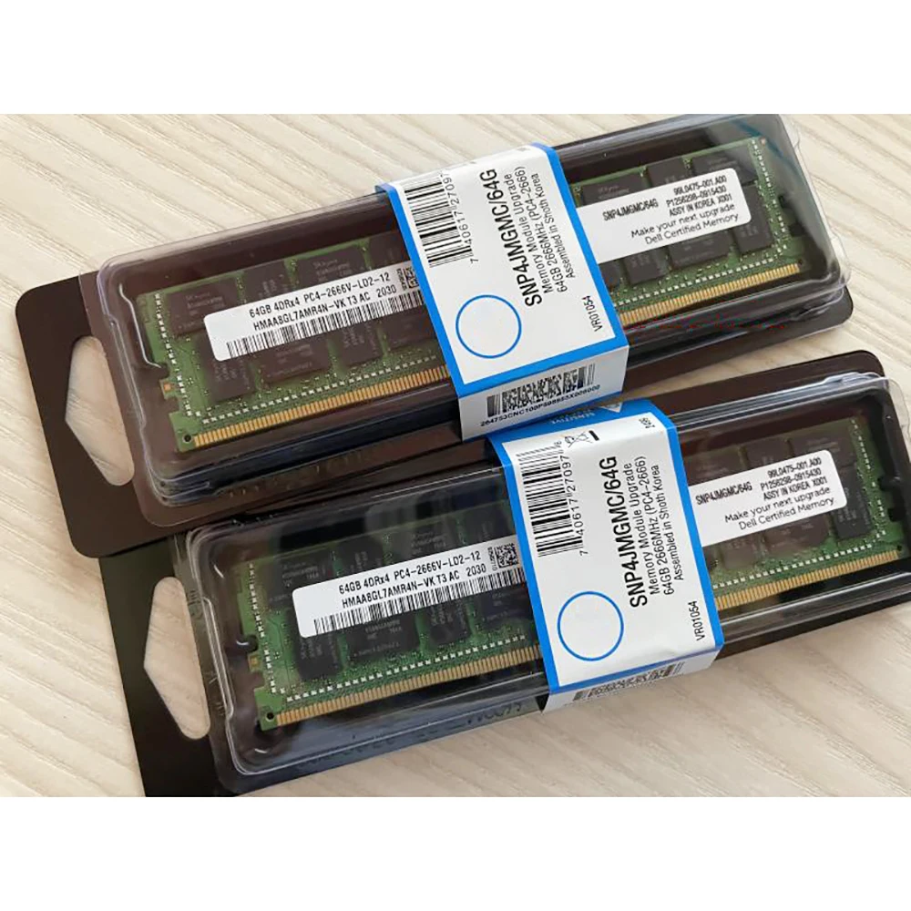 Серверная память для DELL SNP4JMGMC/64G ECC RDIMM RAM 2400 64GB 4DRX4 DDR4 2400MHz 1 шт.