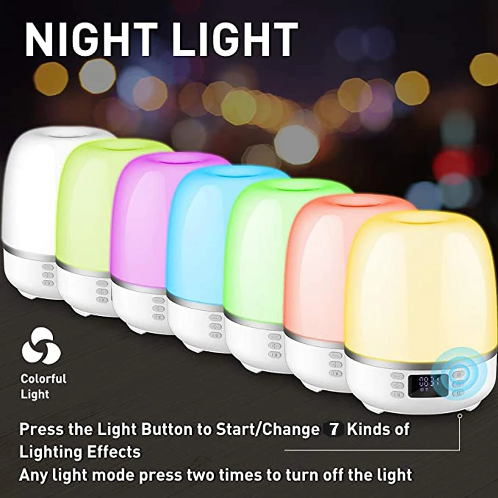 

Wireless Speaker 360 Degree Rotation Projector Night Light LED Lamp Bluetooth Music Player Digital Clock Support TF SD Card Yyk