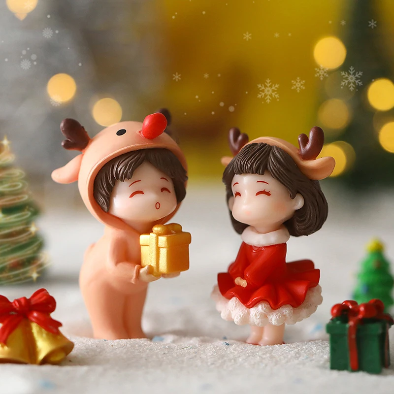 

1Pair Cute Mini Lovers Couples Miniature Landscape DIY Ornament Home Garden Dollhouse Decor Ornament Christmas Gift