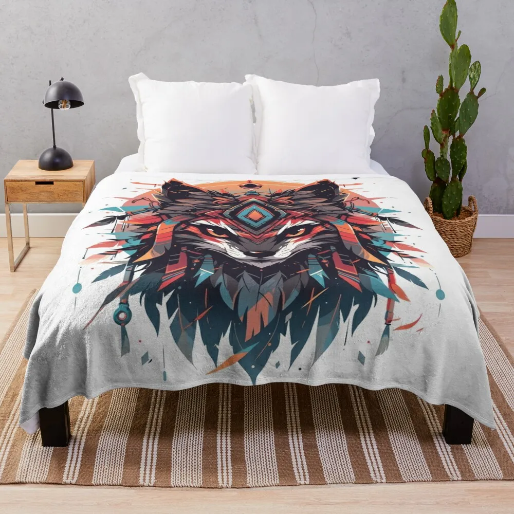 Декоративное одеяло с индейской культурой и наследиями Фланелевые