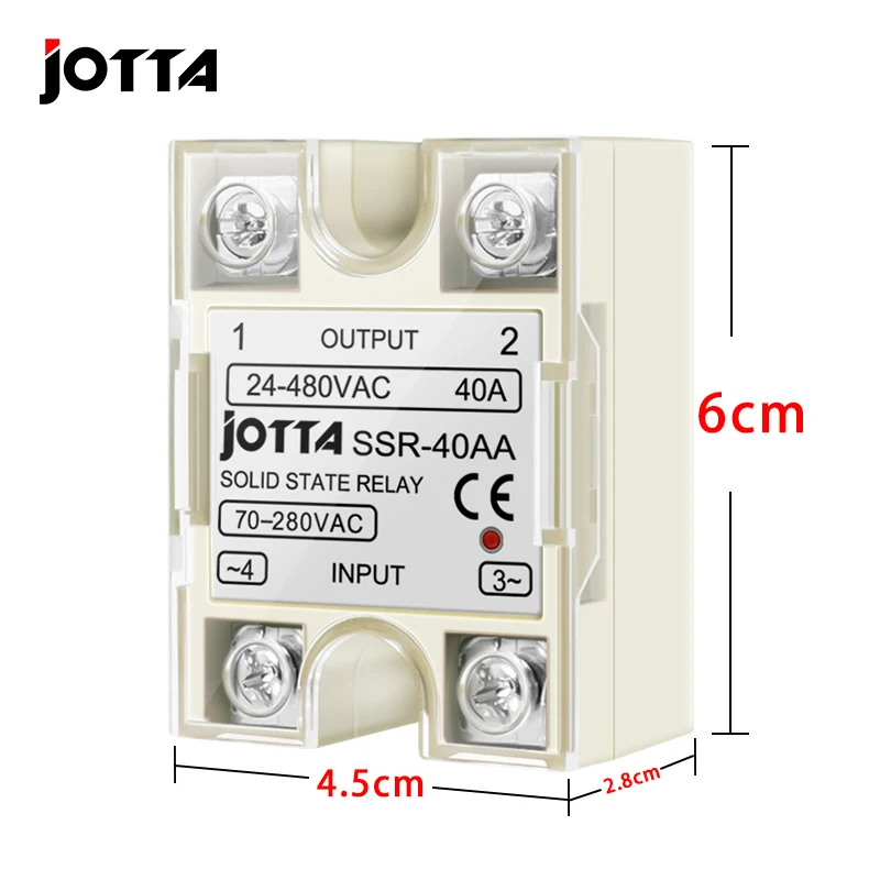 Твердотельное реле SSR -10AA 25AA 40AA AC Однофазное твердотельное с пластиковой крышкой