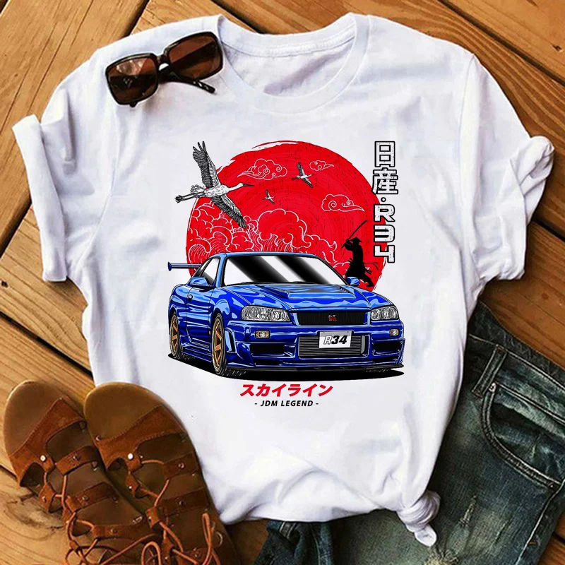 

Футболка initial d мужская белая, винтажный Графический Топ в японском стиле, футболка с рисунком
