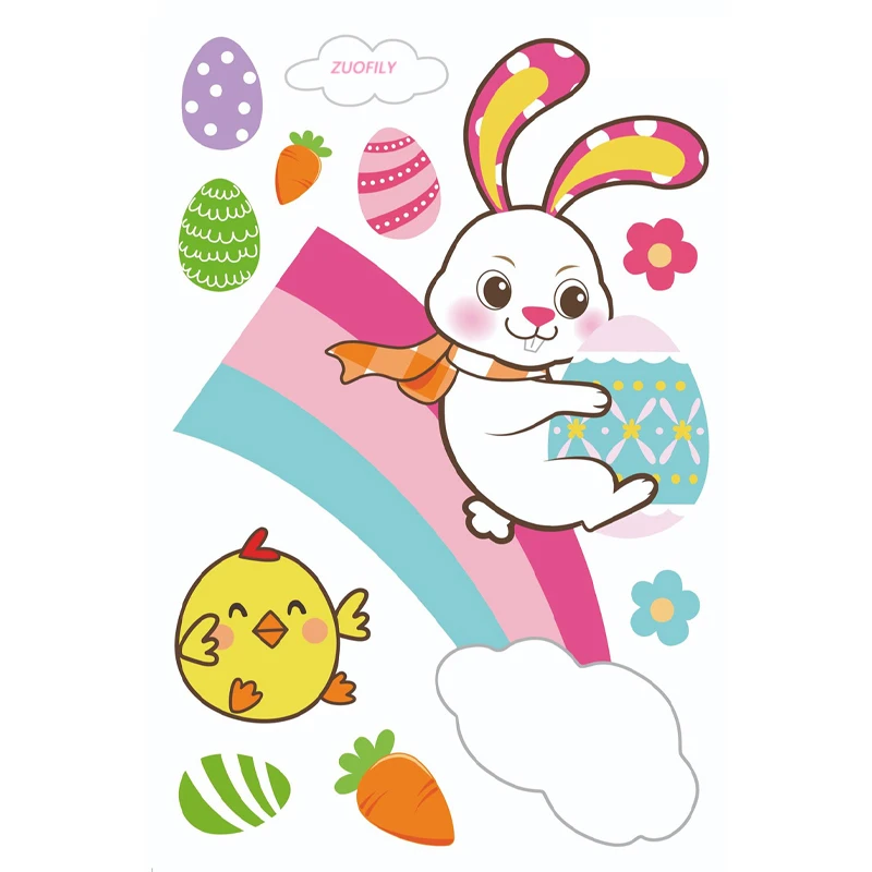 Электростатическая Наклейка на окно и стекло Пасху