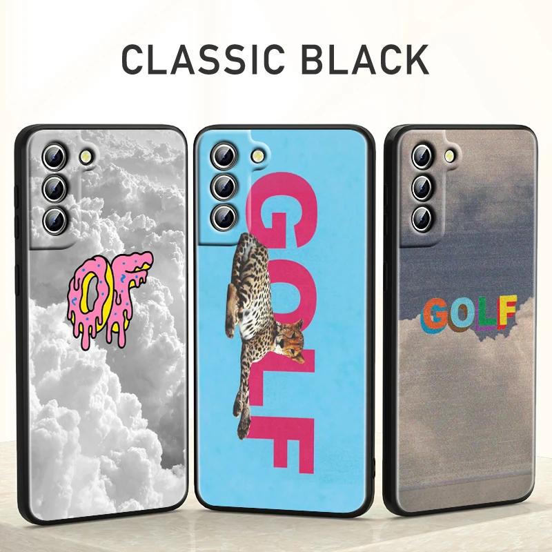 

Golf Wang Tyler Creator For Samsung Galaxy S22 S21 S20 FE Ultra S10 S9 S8 S7 S6 Plus 5G Soft Black Phone Coque Fundas