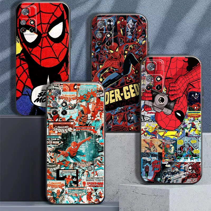 

Marvel Comics Venom Spiderman For Xiaomi Redmi Note 11 11T 11S 10 10S 10T 9 9S Pro 5G Redmi 10 9 9T 9A 9AT 9C Phone Case Black