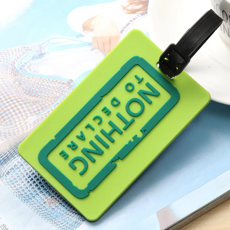 

Fashion Letter Suitcase Luggage Tag Cartoon ID Address Holder Baggage Label Silica Ge Identifier Travel Accessories