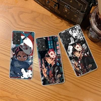 anime demon slayer tanjiro phone case for galaxy a71 a51 a41 a31 a21s a11 a01 a70 a50 a40 a30 a20e a10 samsung a9 a8 a7 a6 a80 a