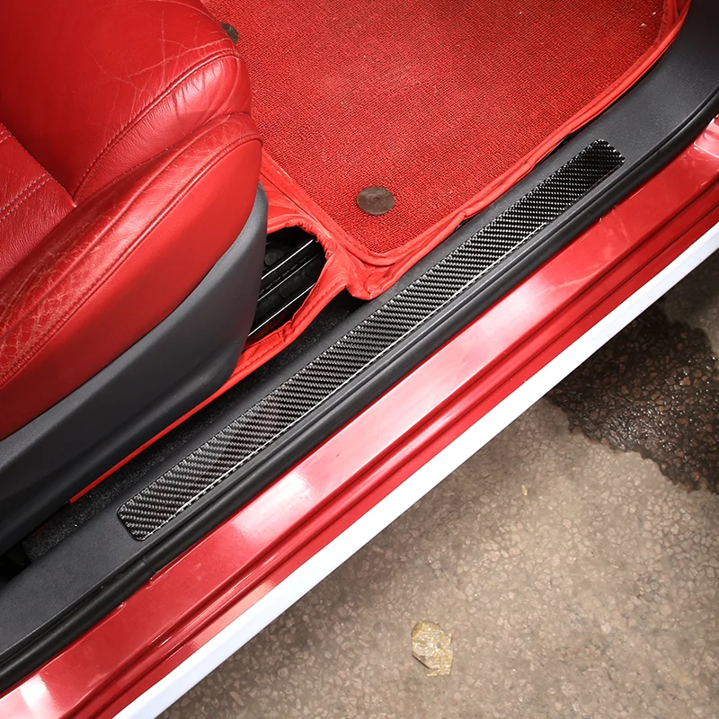 Для 11-19 Fiat 500 встроенный декоративный стикер на порог двери Стайлинг интерьера