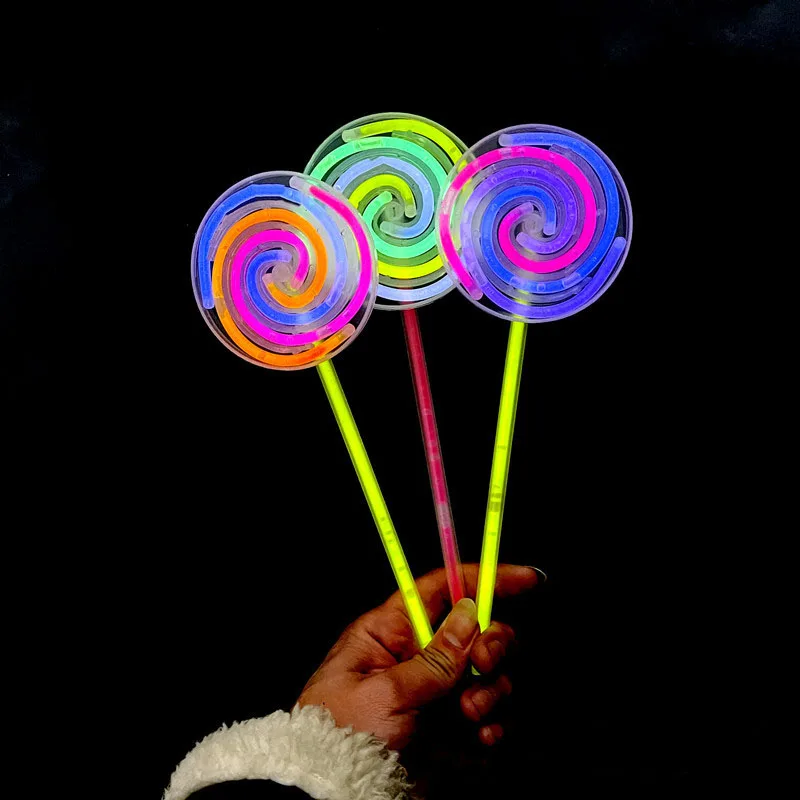 

Glowing Lollipops Rotating Windmills Luminous Starry Sky Children's Toys Colorful Light Sticks Glow Fluorescent Party Decor