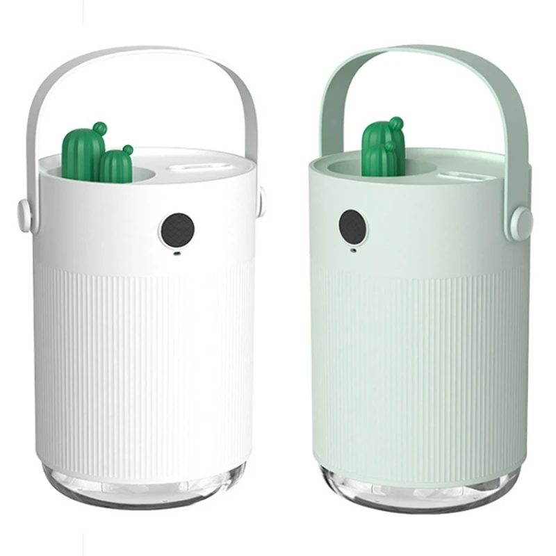 

Portable Air Diffuser Cactus Humidifier USB Purifier 1000ML Mist Maker with Lamp Light for Bedroom