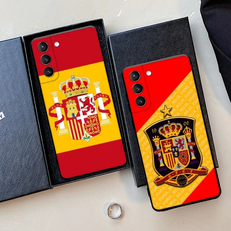 

Spanish Flag Phone Case For Samsung Galaxy S22 23 21 S20 FE Ultra S10 S9 Plus S10e Note 20Ultra 10Plus Cover
