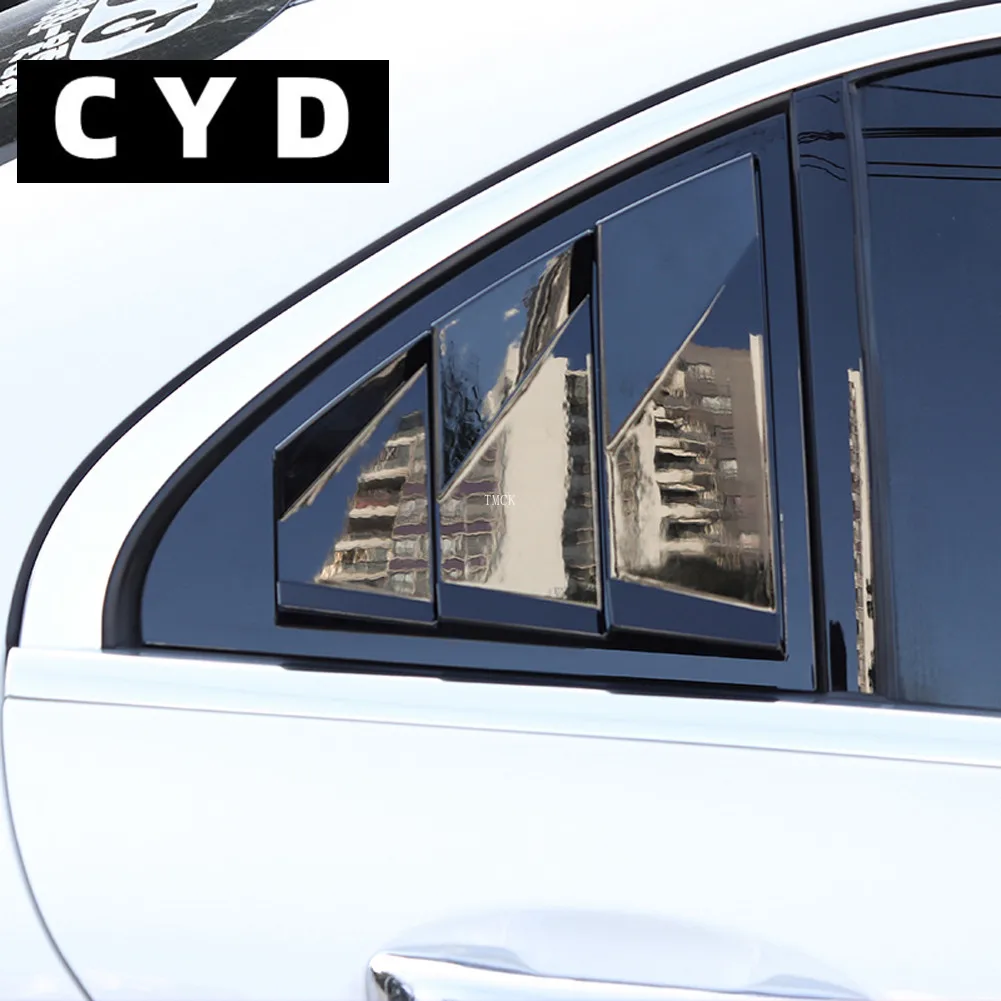 

For Mercedes Benz A Class W176 CLA C Class W117 C117 W205 Car Rear Door Louver Window Triangle Shutters Trim Sticker Accessories