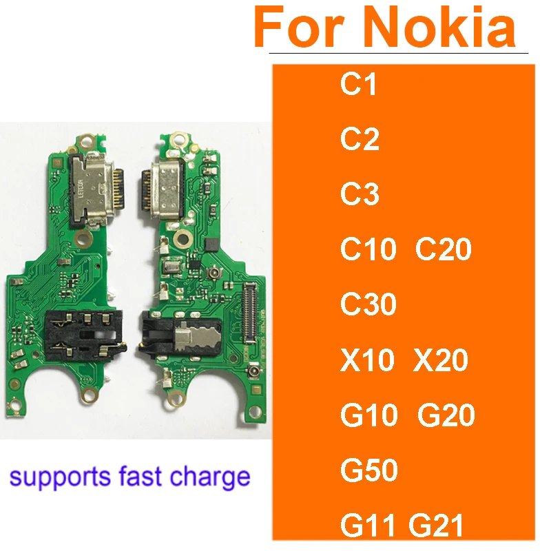 

USB Charging Board For Nokia X10 X20 C1 C2 C3 C10 C20 C30 G10 G11 G20 G21 G30 G50 Usb Charger Dock Board Microphone Connect Part