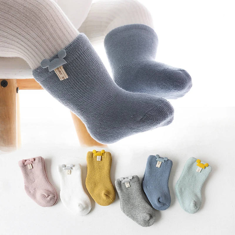 

Autumn Winter Baby Socks Soft Cotton Thick Warm Terry Cute Kawaii Cartoon Floor Socks for Infant Kids Girl Newborn Clothes Stuff