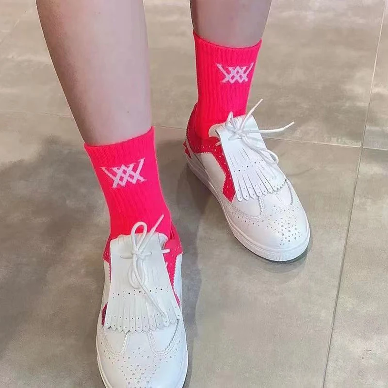 

Golf socks ladies 2022 sports socks golf soft anti-odor absorption sweat breathable printing adhesive non-slip socks four pairs