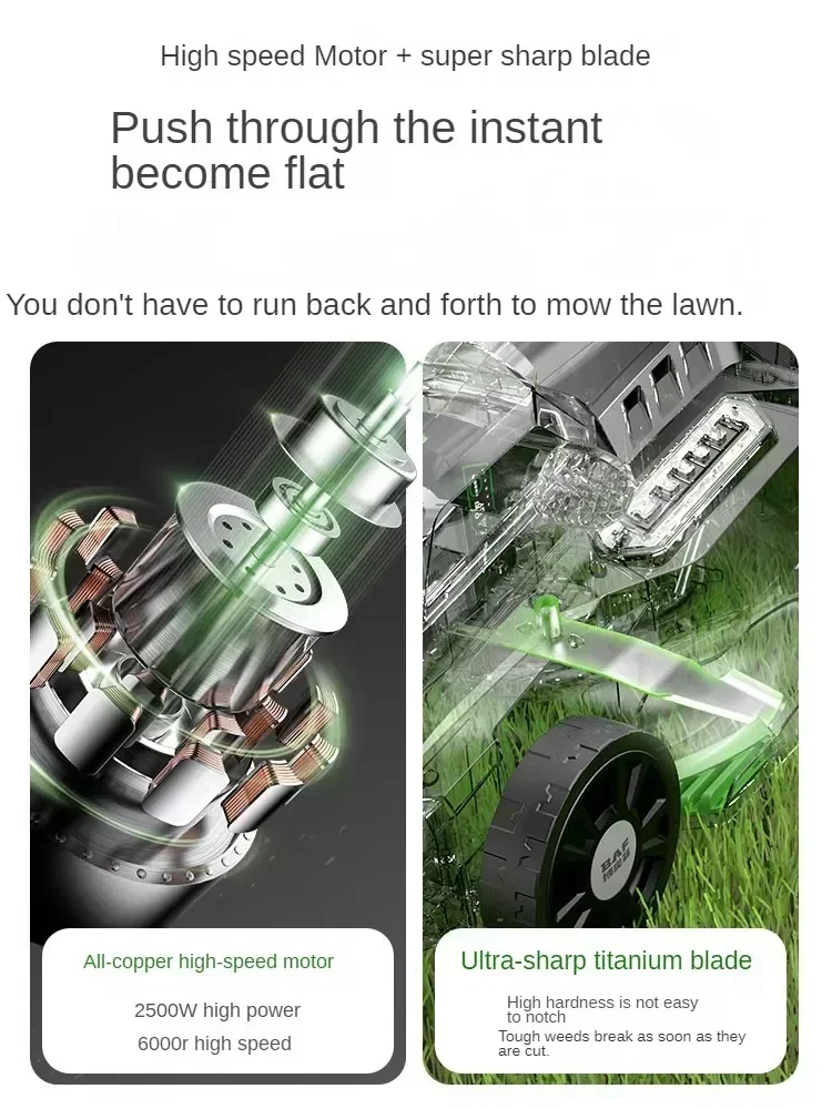 Электрическая газонокосилка BOAOFI 220 В ручной триммер для травы мини-бытовой