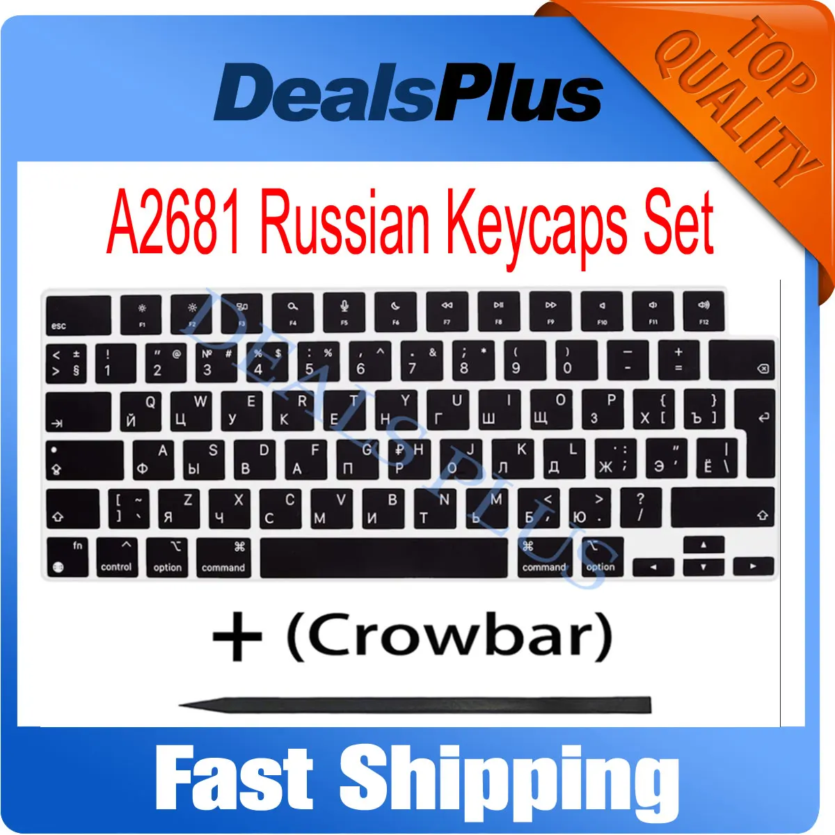 

New Black RU Russia Russian Keycaps Keys Set For MacBook Air 13.6" A2681 M2 2022 Year