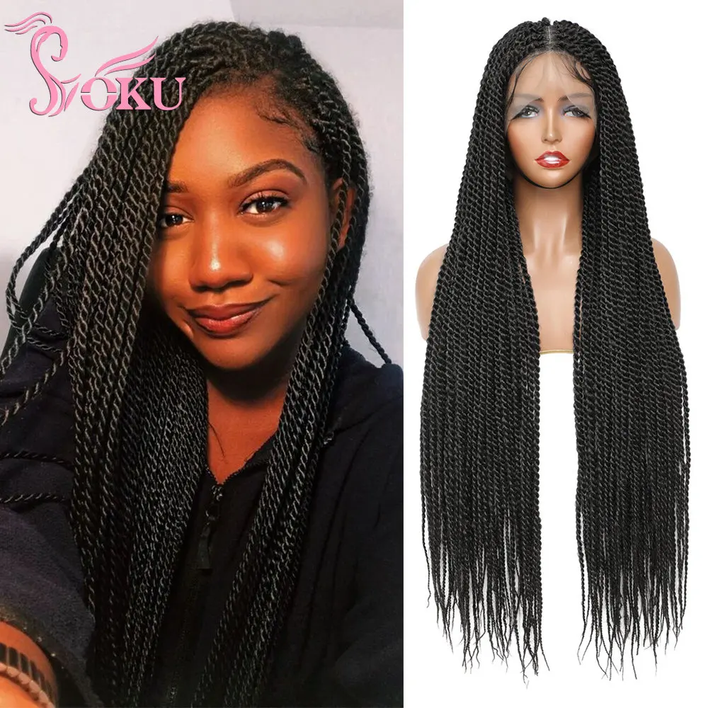 SOKU полностью ручная кружевная плетеная ткань супер длинные Сенегальские