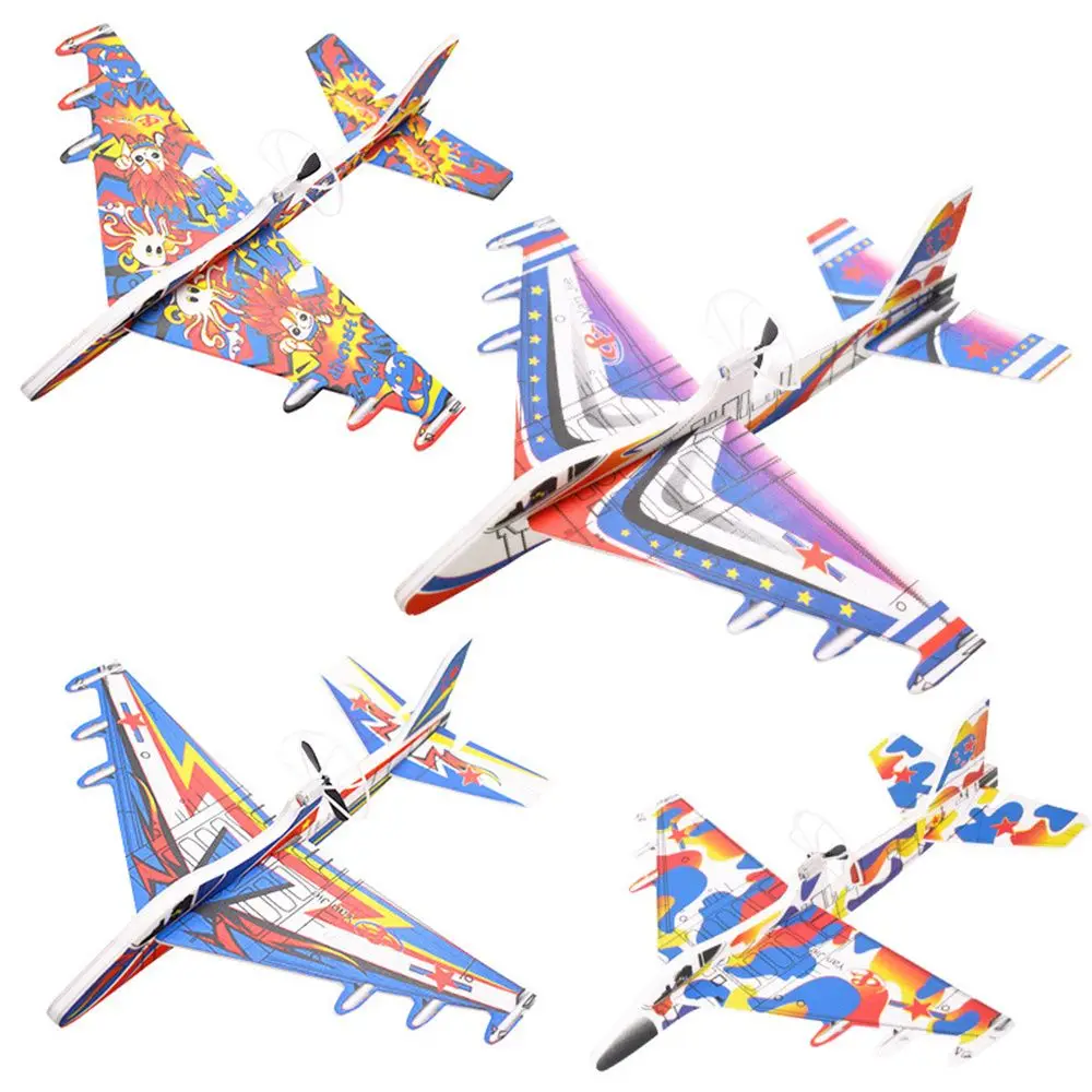 

Electric Foam Glider Luminous Drop Resistant Rechargeable Foam Airplane Led Airplanes Toy Outdoor Sport Inertia Planes Kids Toy