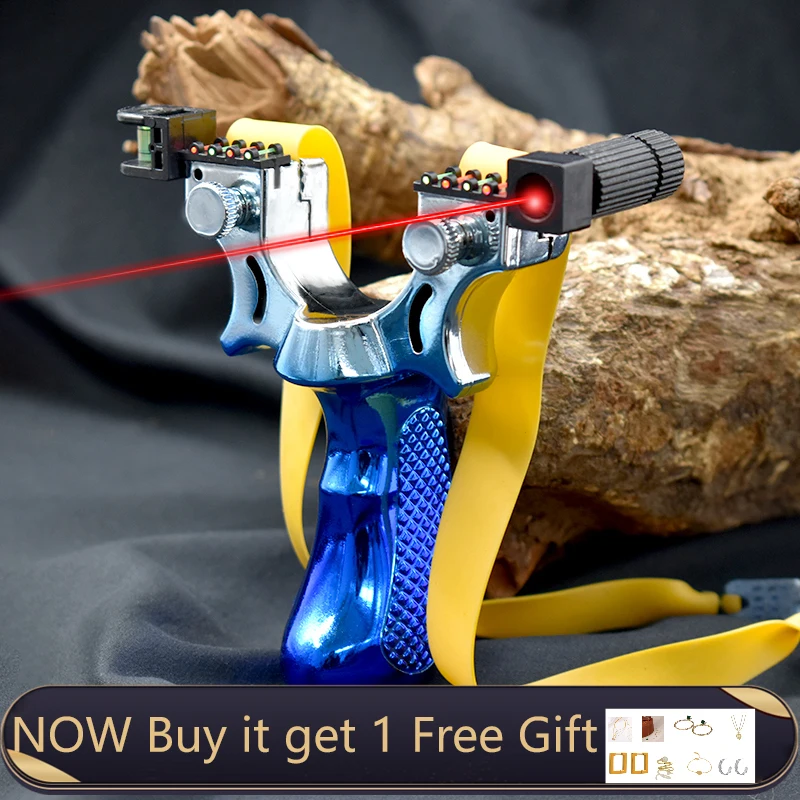 

Laser Slingshot High Precision Outdoor Hunting Resin Bow Catapult with Rubber Band Sports Entertainment Toy Game Accessories New
