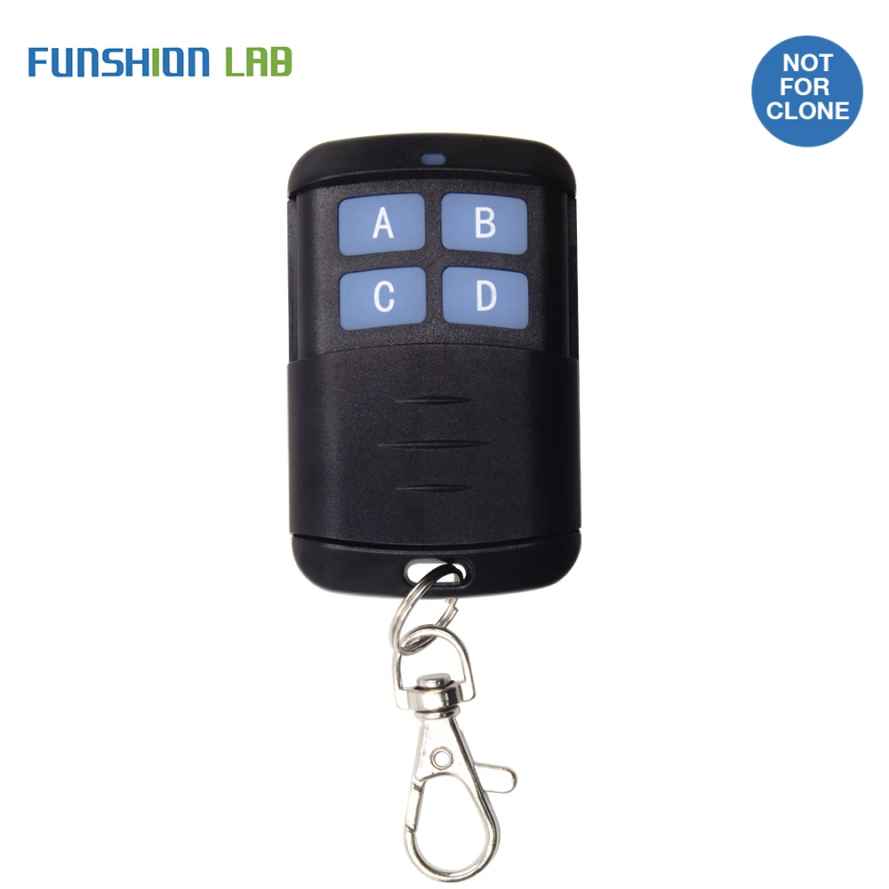 FUNSHION 433MHz 4 CH Button EV1527 Remote Control Switch RF Transmitter Wireless controllor remoto For Smart Home Garage Opener |