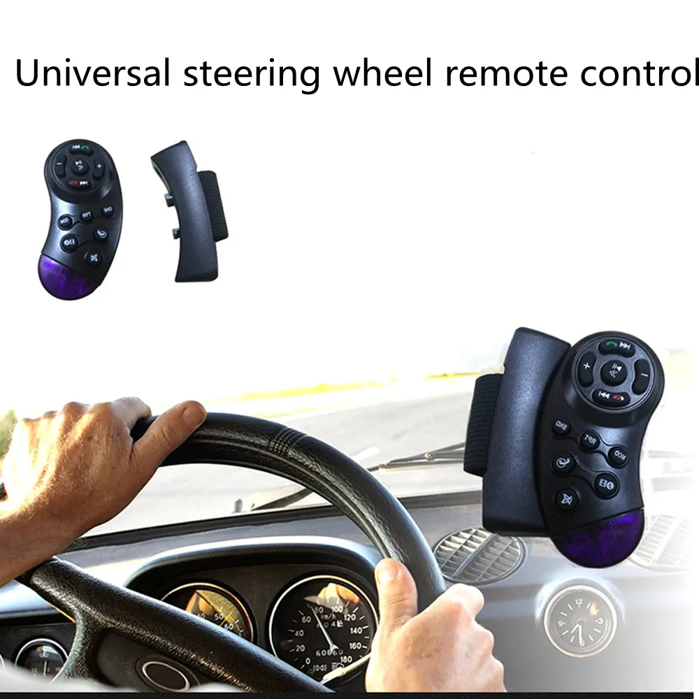 

Universal 11-Key Car Steering Wheel Remote Control Multimedia Player Wireless Control For Car Radio DVD VCD Without Battery