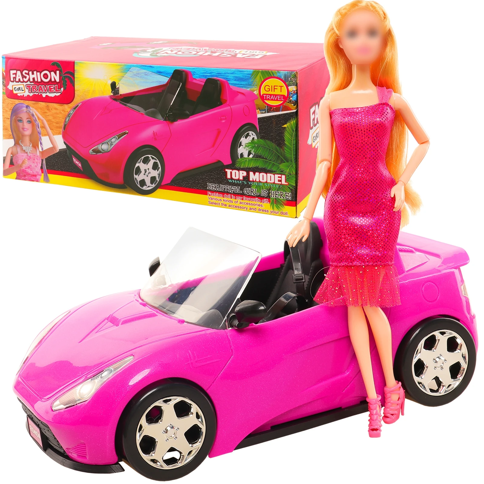 Barwa New Fashion A Car Toy and An 11.5-12 Inch doll The Most Suitable Birthday Gift for your Princess Girl Gift for Kids 3 to 8