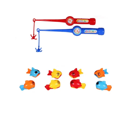 Детская модель, плавающая рыба, мини-набор для рыбалки, игрушки для ванной с удочками