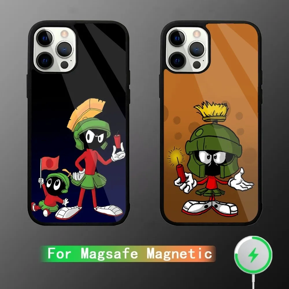 Чехол для телефона M-Marvin The-Martian iPhone 15 14 13 12 11 Plus Pro Max Mini Magsafe с магнитной