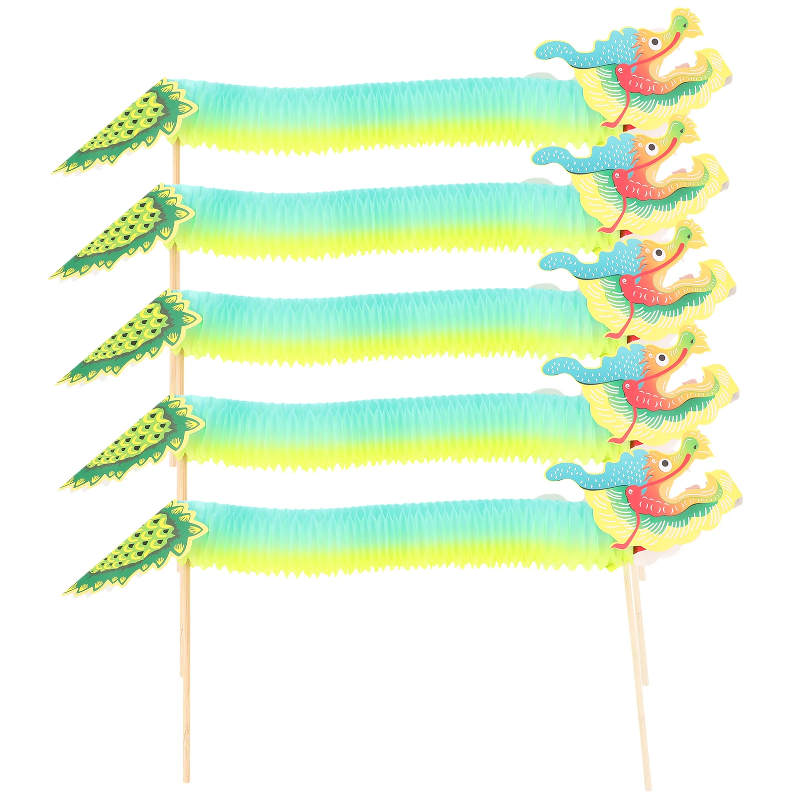 

5 Pcs New Year Party Ornament Decorations Chinese Home Dragon Hand Holding Photo Props Material Package Paper Years