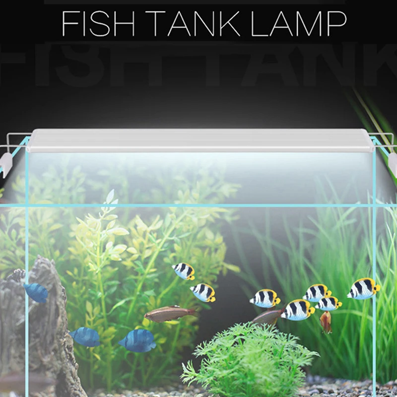 

Super Slim LED Aquarium Lighting Aquatic Plant Light With Stand 20-70CM Extensible Waterproof Clip on Lamp For Fish Tank