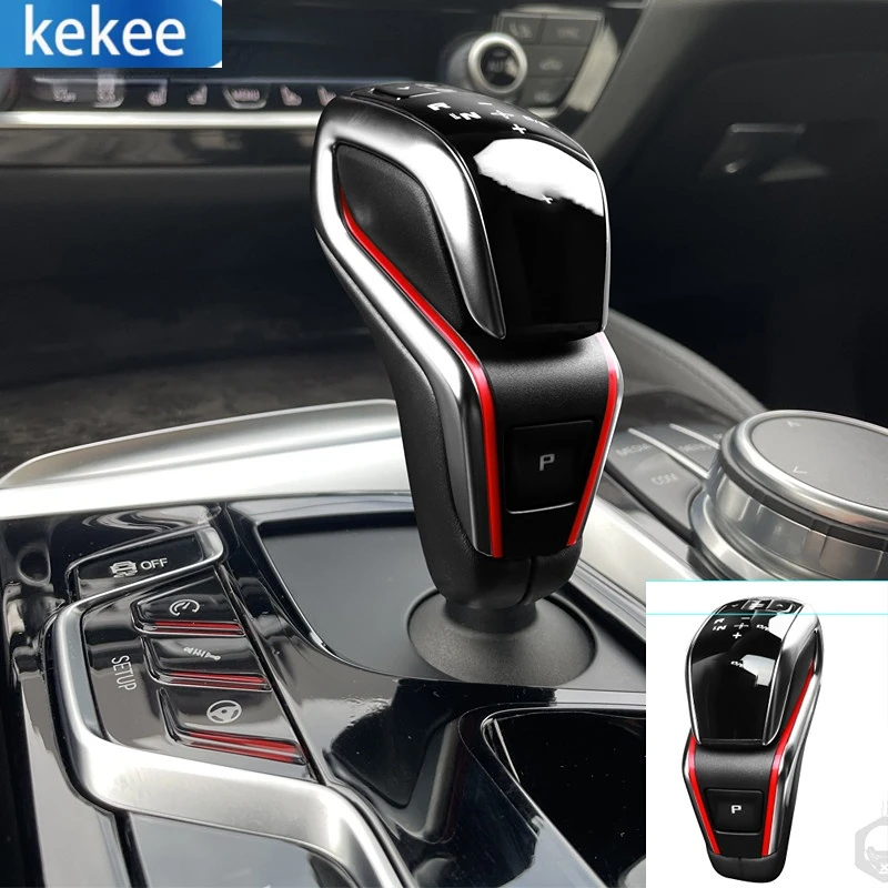 For BMW Car Leather Gear Shift Knob Handle With M Replacement Accessories Part for BMW G30 G31 G32 G01 G11 G12 G08 G02 2015-2022